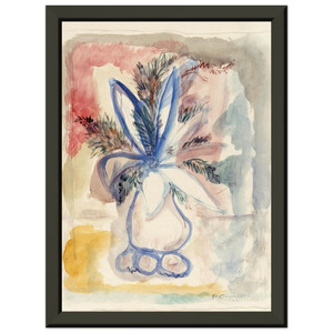 Rene Portocarrero  FLOWER VASE 1942 Premium Metal Framed Art Print / Poster