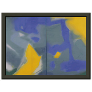 Esteban Vicente  DIPTYCH 1987 Premium Metal Framed Art Print / Poster