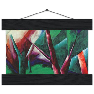 Natalia Goncharova Forest Redgreen 1914 Matte Poster with Hanger