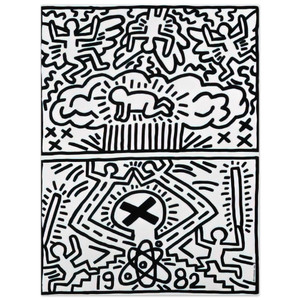 Keith Haring  ANTI NUCLEAR RALLY 1982 N1 Aluminum Print