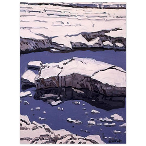 Neil Welliver  Study for Ice Flow Allagash  1996 Aluminum Print