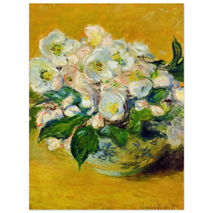 claude monet  Christmas Roses Wood Print