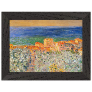 claude monet Burgo Marina at Bordighera Premium Wooden Framed Art Print