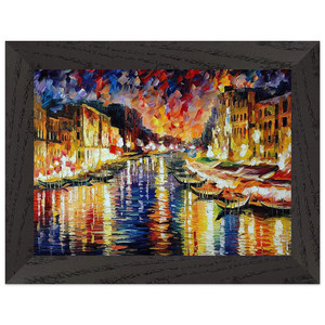 Leonid Afremov  Leonid Afremov N37 Premium Wooden Framed Art Print / Poster