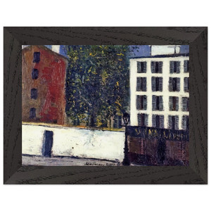 Maurice Utrillo  MONTMARTRE STREET Premium Wooden Framed Art Print / Poster