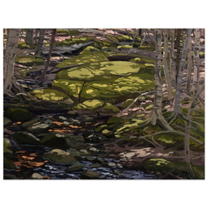 Neil Welliver  Light in Brook  Contemporary Realism Wood Print