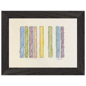 Gene Davis  Untitled  1978 N5 Premium Wooden Framed Art Print / Poster