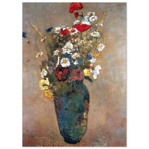 Odilon Redon  Vase with flowers N3 Fine Art Poster / Art Print