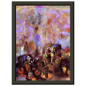 Odilon Redon  COMPOSITION WITH FLOWERS Premium Metal Framed Art Print / Poster