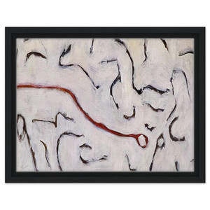 Gene Davis  Red Line  1952 Framed Canvas