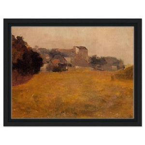 Odilon Redon  SMALL VILLAGE IN THE MEDOC Framed Canvas