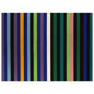 Gene Davis  Two Part Blue  1964 Wood Print