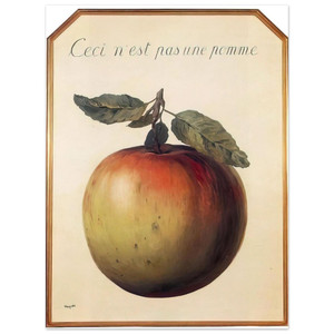 Rene Magritte  THIS IS NOT AN APPLE 1964 Aluminum Print