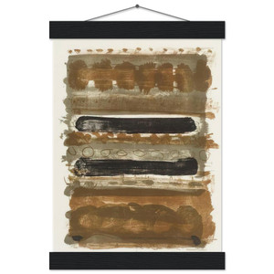 Patrick Heron Grey and Brown Stripes 1958 Matte Paper Poster with Hanger