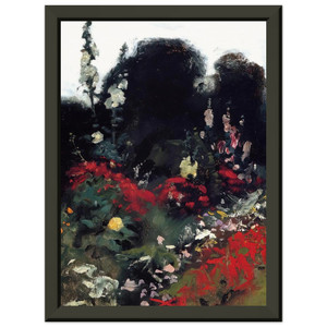 John Singer Sargent  Corner of a Garden Premium Metal Framed Art Print / Poster