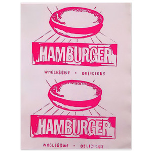 Andy Warhol  Double Hamburger Aluminum Print
