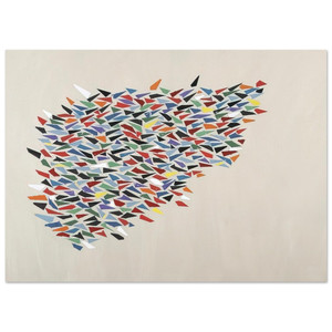 Robert Goodnough  Color Shapes on Gray  1979 Fine Art Poster / Art Print