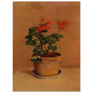 Odilon Redon  A POT OF GERANIUMS Aluminum Print