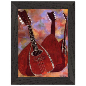 Ben Shahn  THREE LUTES Premium Wooden Framed Art Print / Poster