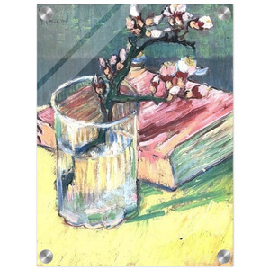 Vincent van Gogh  Blossoming Almond Branch in a Glass with a Book Acrylic Print