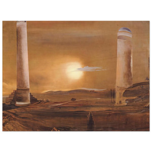 Salvador Dali  THE TOWERS Wood Print