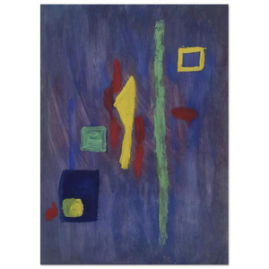 Barnett Newman Untitled Red Yellow Green Purple Fine Art Poster / Art Print