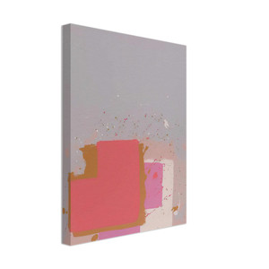 John Hoyland  Red Black on Grey  1971 Canvas