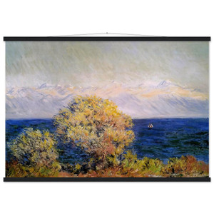 Claude Monet At Cap dAntibes Mistral Wind Matte Poster with Hanger