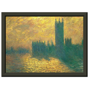 claude monet  Houses of Parliament Premium Metal Framed Art Print / Poster