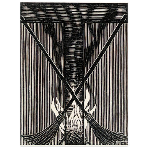 MC Escher  INITIAL T Wood Print