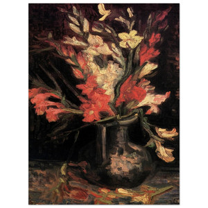 Vincent van Gogh  Vase with Red Gladioli Wood Print