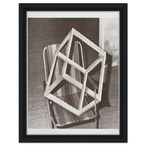 Gerhard Richter  CUBE ON LAWNCHAIR Framed Canvas