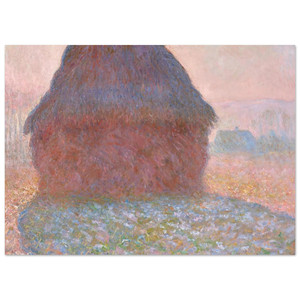 claude monet  Grainstack in Sunshine Fine Art Poster / Art Print