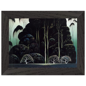 Eyvind Earle  Eucalyptus Premium Wooden Framed Art Print / Poster
