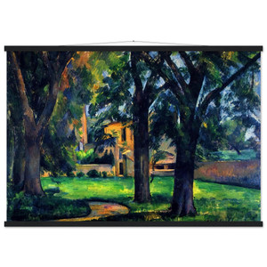 Paul Cezanne Chestnut Tree and Farm Matte Paper Poster with Hanger