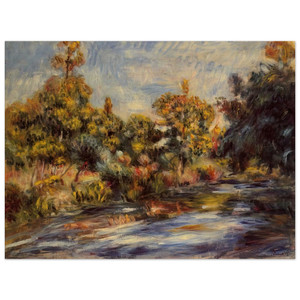 PierreAuguste Renoir  Landscape with River Wood Print