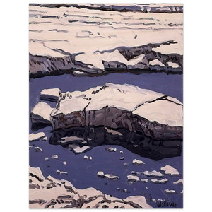 Neil Welliver  Study for Ice Flow Allagash  1996 Wood Print