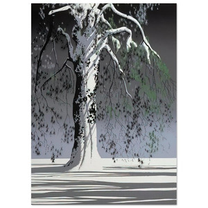 Eyvind Earle  Fir Tree In Snow Fine Art Poster / Art Print