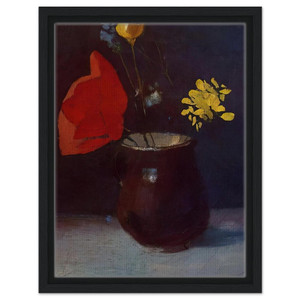 Odilon Redon  PITCHER OF FLOWERS Framed Canvas