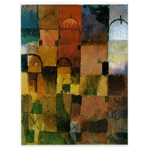 Paul Klee  RED AND WHITE DOMES 1914 Aluminum Print