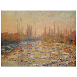 claude monet  Floating Ice on the Seine 02 Wood Print
