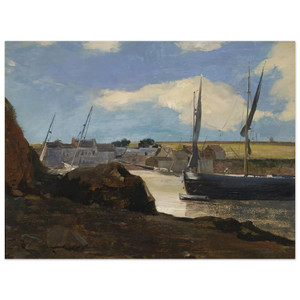 Odilon Redon  THE PORT OF MORGAT 1882 Aluminum Print