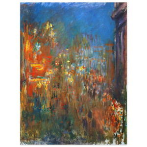 claude monet  Leicester Square at Night Aluminum Print