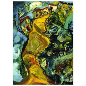 Chaim Soutine  STREET AT CAGNES 1923 Fine Art Poster / Art Print