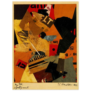Kurt Schwitters  SOMETHING OR OTHER 1922 Wood Print