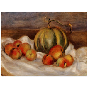 PierreAuguste Renoir  Still Life with Cantalope and Peaches Wood Print