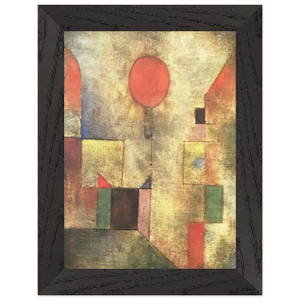 Paul Klee  RED BALLOON 1922 Premium Wooden Framed Art Print / Poster