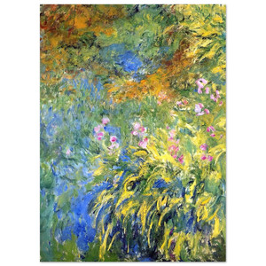 claude monet  Irises 3 Fine Art Poster / Art Print