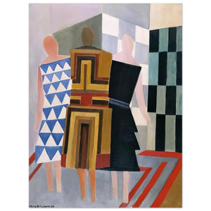 Sonia Delaunay SIMULTANEOUS DRESSES 3 WOMEN FORMS COLOURS 1925 Aluminum Print