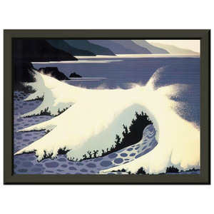 Eyvind Earle  The White Wave Premium Metal Framed Art Print / Poster